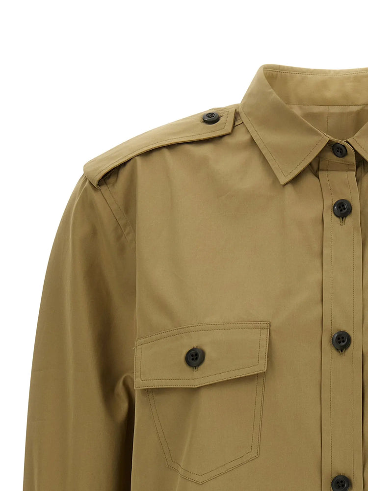 Prada Brown Cotton Blouse Prada