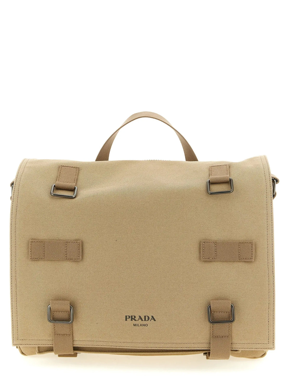 Prada Beige Cotton Crossbody Bag Prada