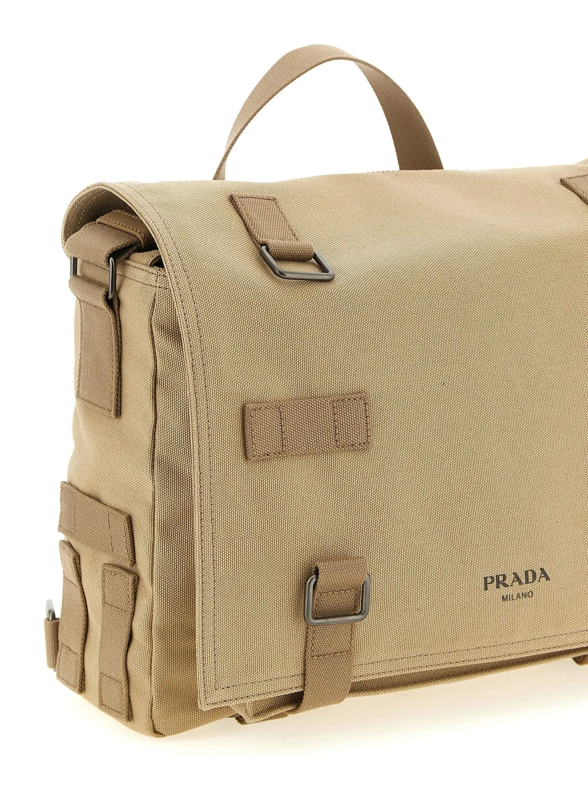 Prada Beige Cotton Crossbody Bag Prada