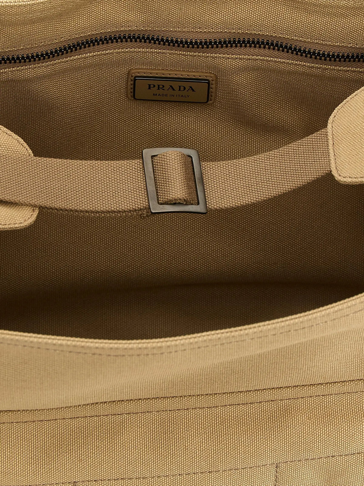 Prada Beige Cotton Crossbody Bag Prada