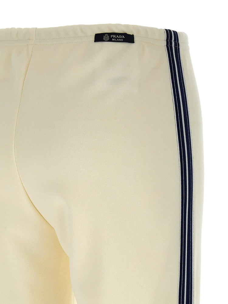Prada White Polyester Joggers (Workout Pants) Prada
