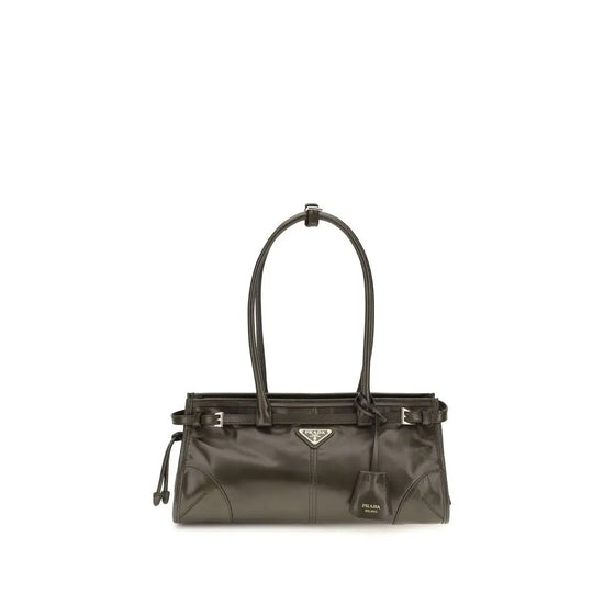 Prada Black Calf Leather Bos Taurus Shoulder Bag Prada
