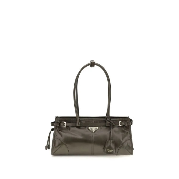 Prada Black Calf Leather Bos Taurus Shoulder Bag Prada