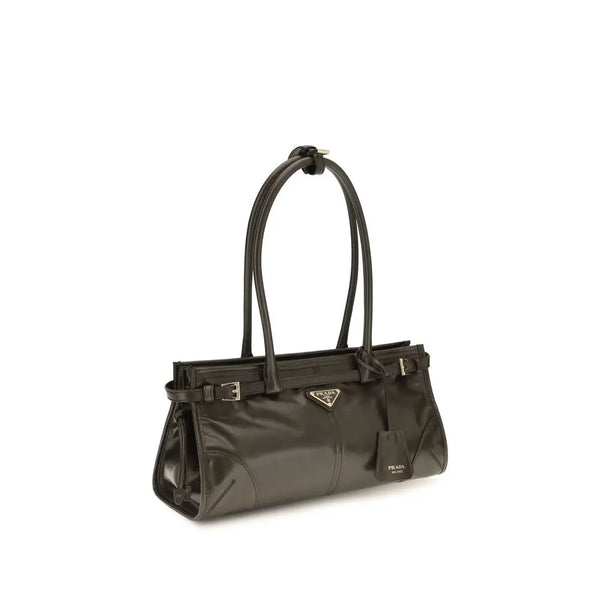 Prada Black Calf Leather Bos Taurus Shoulder Bag Prada