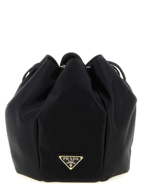 Prada Black Viscose Shoulder Bag Prada