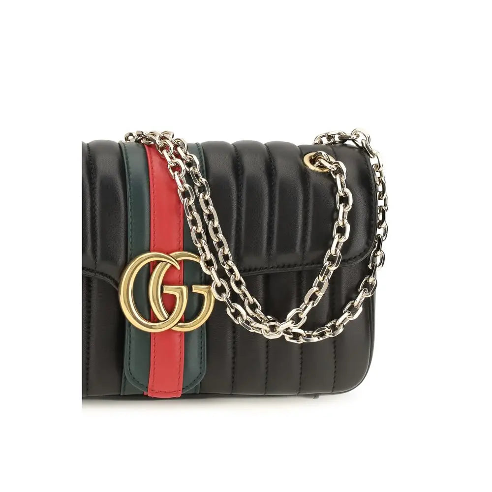 Gucci Black Calf Leather Bos Taurus Shoulder Bag Gucci
