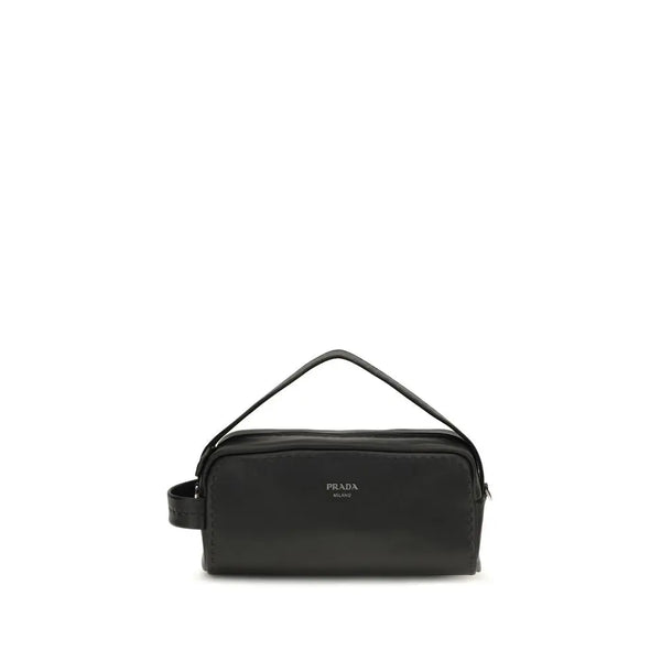 Prada Black Calf Leather Bos Taurus Shoulder Bag Prada