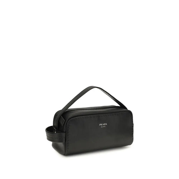 Prada Black Calf Leather Bos Taurus Shoulder Bag Prada