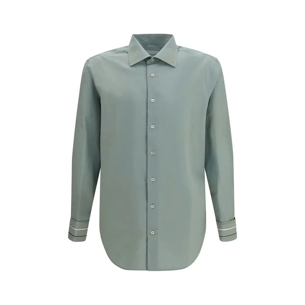 Prada Bicolor Cotton Dress Shirt Prada
