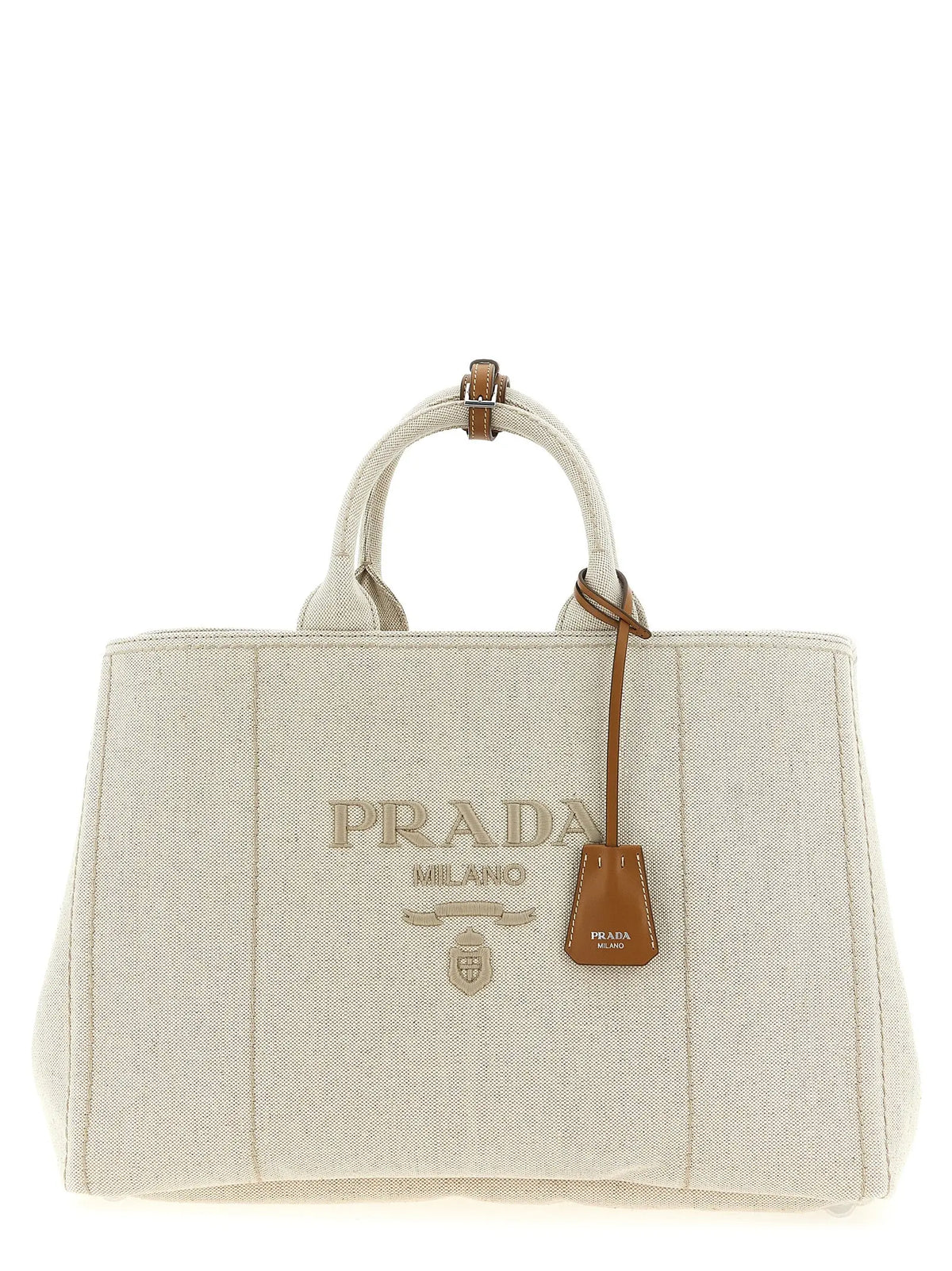 Prada Beige Cotton Tote Bag Prada