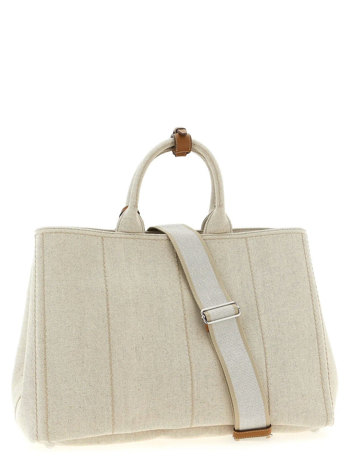 Prada Beige Cotton Tote Bag Prada