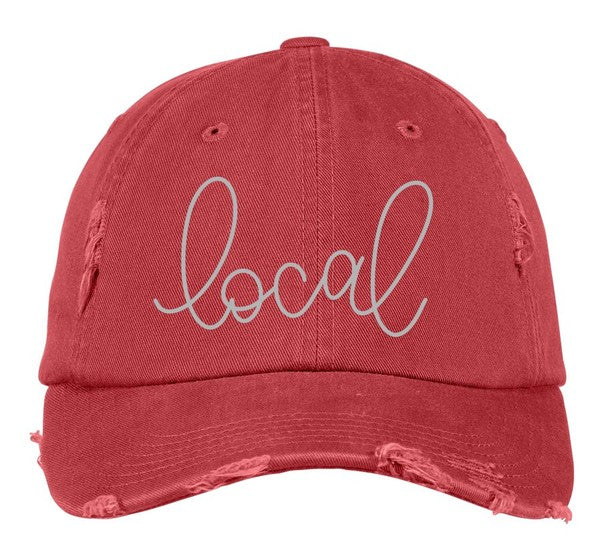 Local Distressed Embroidered Hat STYLE SOURCE