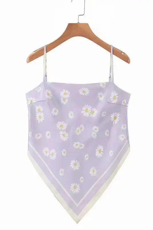 Cropped scarf tank top STYLE SOURCE