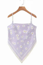 Cropped scarf tank top STYLE SOURCE