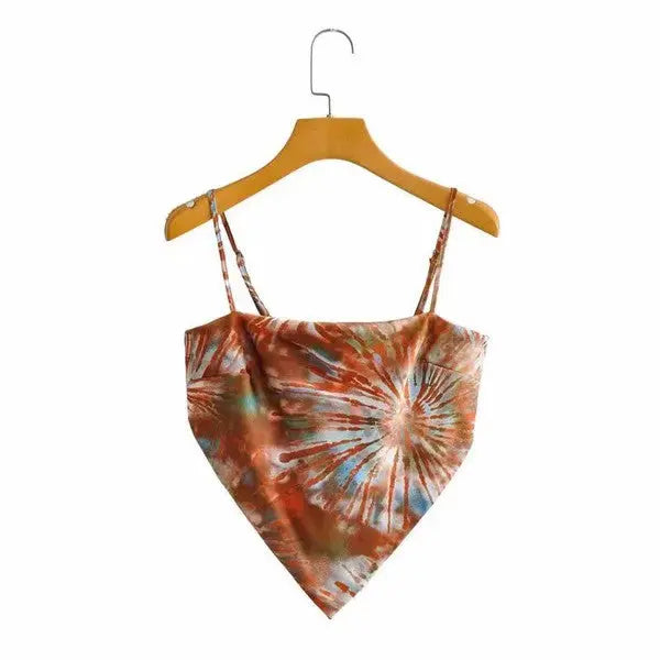 Cropped scarf tank top STYLE SOURCE