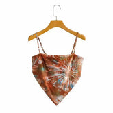 Cropped scarf tank top STYLE SOURCE
