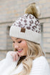 Leopard Fur Pom Beanie STYLE SOURCE