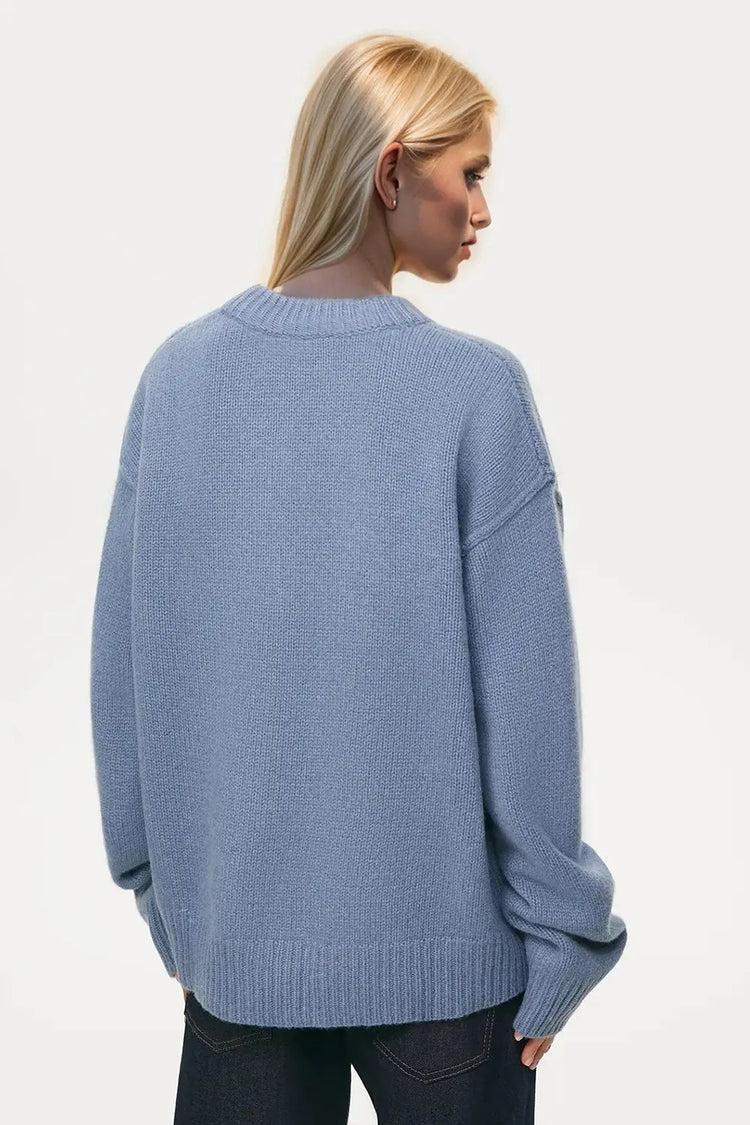 Basic Bae Round Neck Dropped Shoulder Sweater STYLE SOURCE