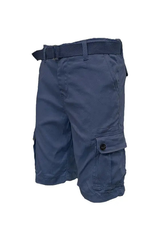 Weiv Mens Belted Cargo Shorts with Belt STYLE SOURCE
