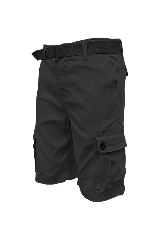 Weiv Mens Belted Cargo Shorts with Belt STYLE SOURCE