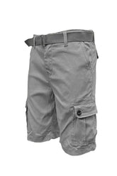 Weiv Mens Belted Cargo Shorts with Belt STYLE SOURCE