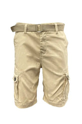 Weiv Mens Belted Cargo Shorts with Belt STYLE SOURCE