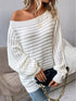 One Shoulder Ribbed Knit Sweater STYLE SOURCE