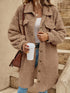 Full Size Fuzzy Fleece Longline Coat Plus Size STYLE SOURCE