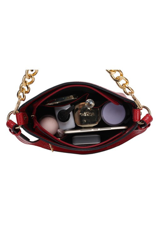 MKF Faux Crocodile-Embossed Shoulder Bag by Mia k STYLE SOURCE