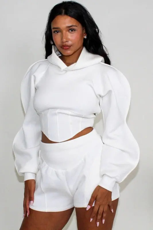 Athina Stay Comfy hoodie shorts set STYLE SOURCE