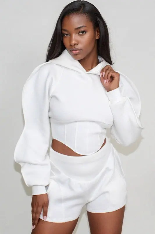 Athina Stay Comfy hoodie shorts set STYLE SOURCE