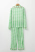 Christmas Plaid Contrast Trim Pajama Set STYLE SOURCE