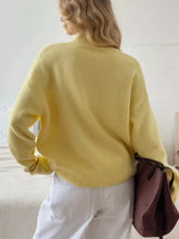Mock Neck Dropped Shoulder Sweater STYLE SOURCE