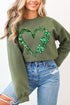 Heart Four Leaf Clover Graphic Fleece Sweatshirts. STYLE SOURCE