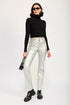 METALLIC FLARED PANTS STYLE SOURCE