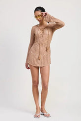 LACE UP COVER UP DRESS STYLE SOURCE