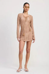 LACE UP COVER UP DRESS STYLE SOURCE