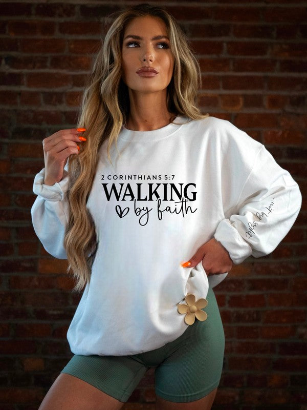 Walking by Faith, Not by Sight Crew Sweatshirt STYLE SOURCE