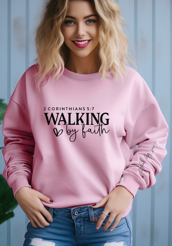 Walking by Faith, Not by Sight Crew Sweatshirt STYLE SOURCE