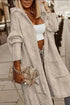 Womens Long Cardigans Cable Knitted Open Front STYLE SOURCE