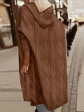 Womens Long Cardigans Cable Knitted Open Front STYLE SOURCE
