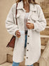 Full Size Fuzzy Fleece Longline Coat Plus Size STYLE SOURCE