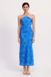 CROSSBACK HALTER NECK MAXI DRESS STYLE SOURCE