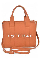 Faux Leather Small Fashion Tote Bag STYLE SOURCE