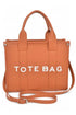 Faux Leather Small Fashion Tote Bag STYLE SOURCE