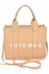 Faux Leather Small Fashion Tote Bag STYLE SOURCE