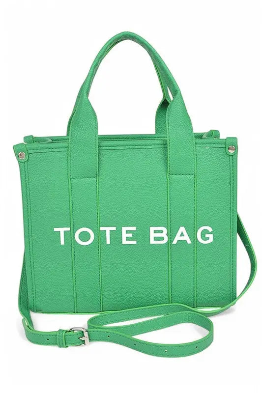 Faux Leather Small Fashion Tote Bag STYLE SOURCE