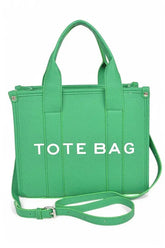 Faux Leather Small Fashion Tote Bag STYLE SOURCE