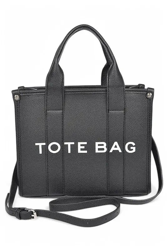Faux Leather Small Fashion Tote Bag STYLE SOURCE