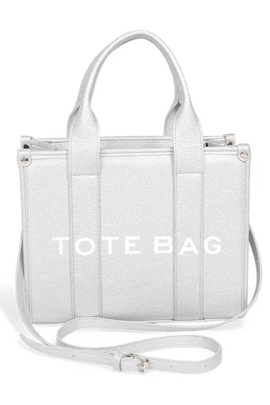 Faux Leather Small Fashion Tote Bag STYLE SOURCE